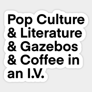 Pop Culture & Coffee 3 Sticker